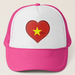 Boné Bandeira e coração do Vietname, moda e fãs desp