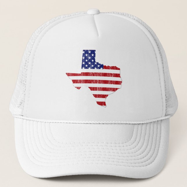 BONÉ BANDEIRA ENVELHECIDA TEXAS DOS E.U. (Frente)