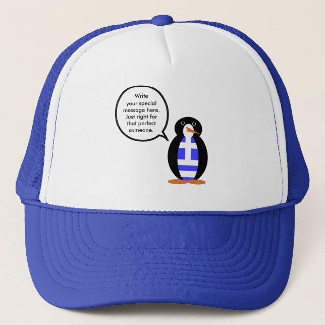 Boné Bandeira Grega Ms Penguin Falante (Frente)