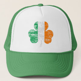 Boné Bandeira Irlandesa Incomodada Shamrock Trucker Hat