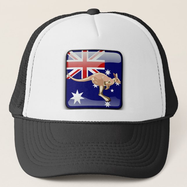 Boné Bandeira lustrosa australiana (Frente)