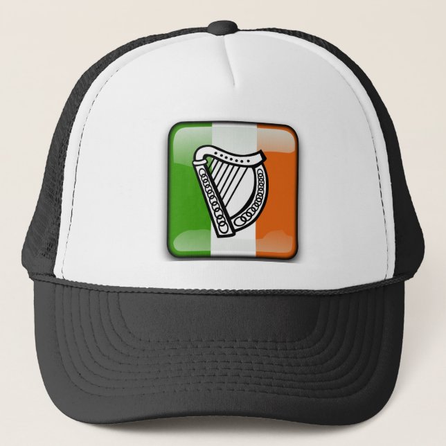Boné Bandeira lustrosa irlandesa (Frente)