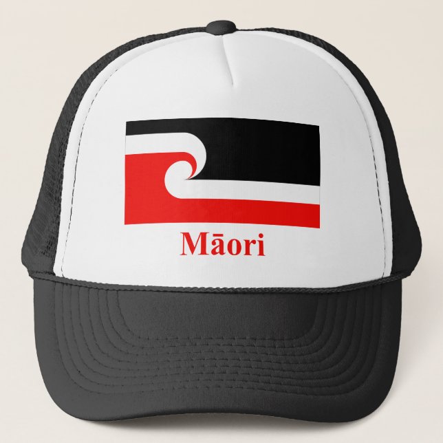 Boné Bandeira maori com nome em maori (Frente)