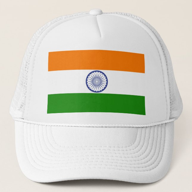 Boné Bandeira Nacional da Índia Ashoka Chakra (Frente)