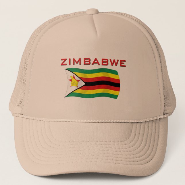 Boné Bandeira nacional de Zimbabwe (1) (Frente)