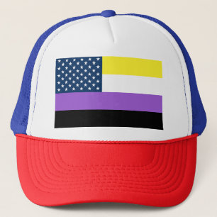 Boné Bandeira Não Binária Patriótica dos EUA
