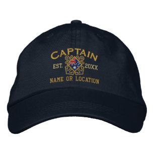 Boné Bandeira náutica personalizada do capitão de mar