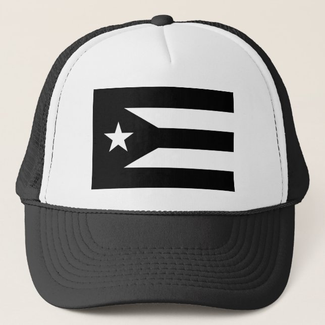 Boné Bandeira negra de Porto Rico (Frente)
