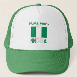 Boné Bandeira Nigeriana Nigeria Verde Personalização