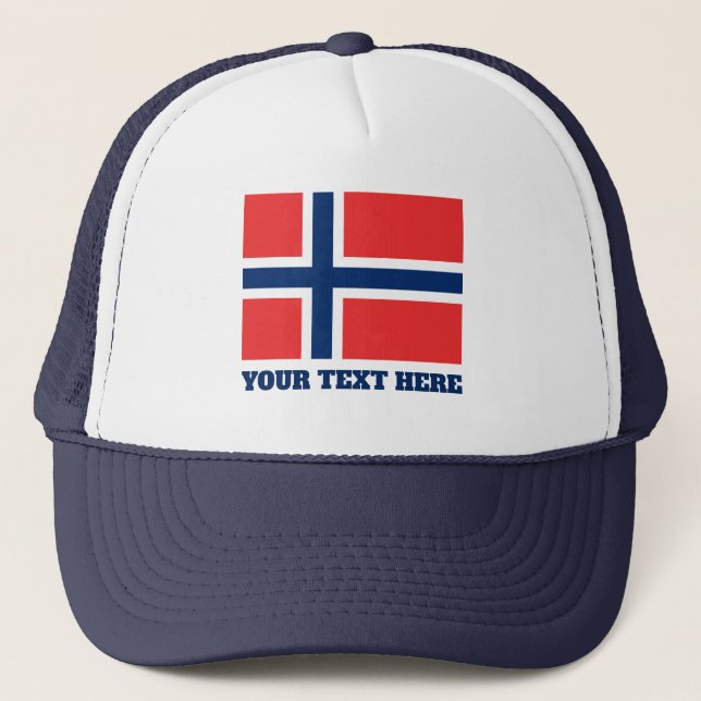 Boné Bandeira norueguesa do chapéu feito sob encomenda (Frente)