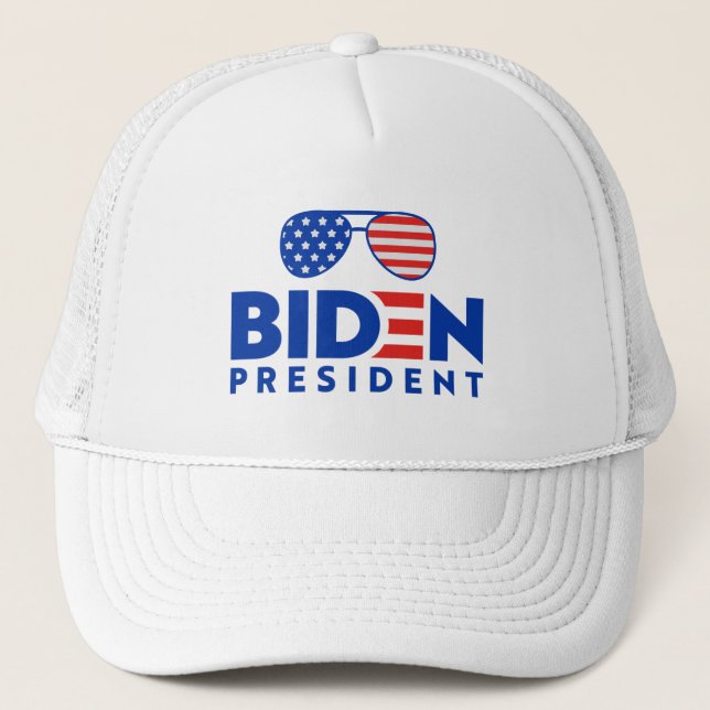 Boné Bandeira Óculos de sol Joe Biden Presidente Eleiçã (Frente)