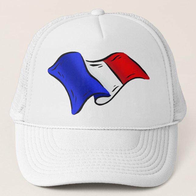 Boné Bandeira ondulada francesa para amantes de France (Frente)