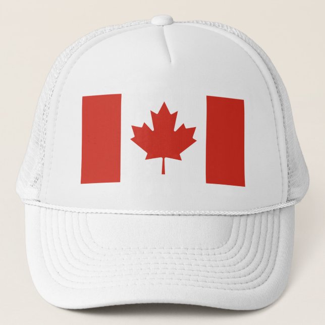 Boné Bandeira Patriótica Canadense Trucker Hat (Frente)