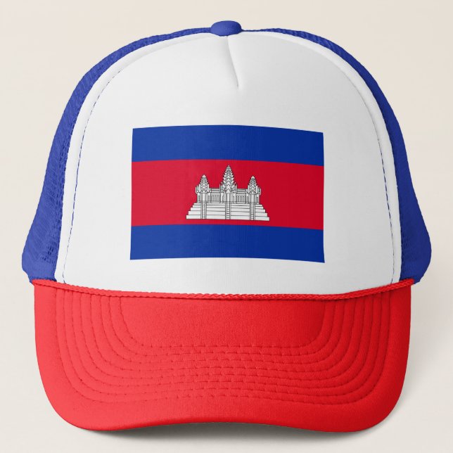 Boné Bandeira Patriótica do Camboja (Frente)