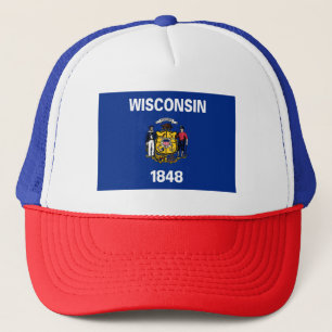 Boné Bandeira patriótica do estado de Wisconsin