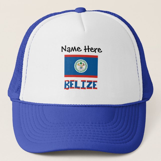 Boné Bandeira Personalizada de Belize  (Frente)