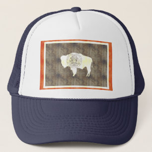 Boné Bandeira retro de Wyoming do vintage