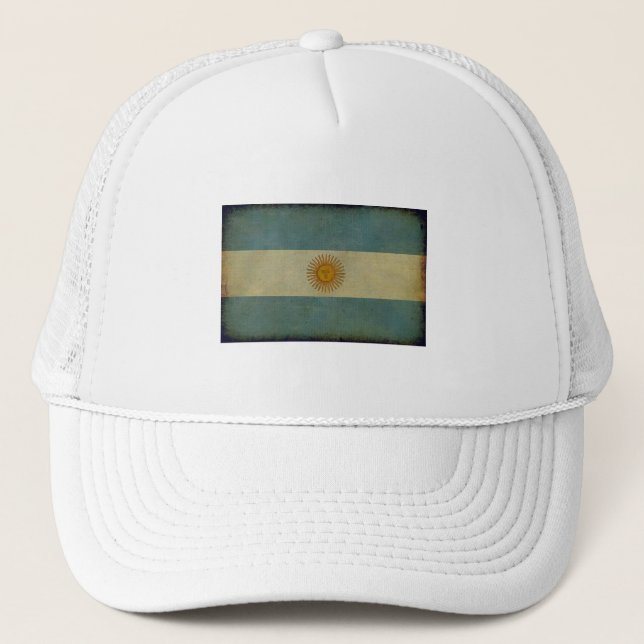 Boné Bandeira retro envelhecida vintage de Argentina (Frente)