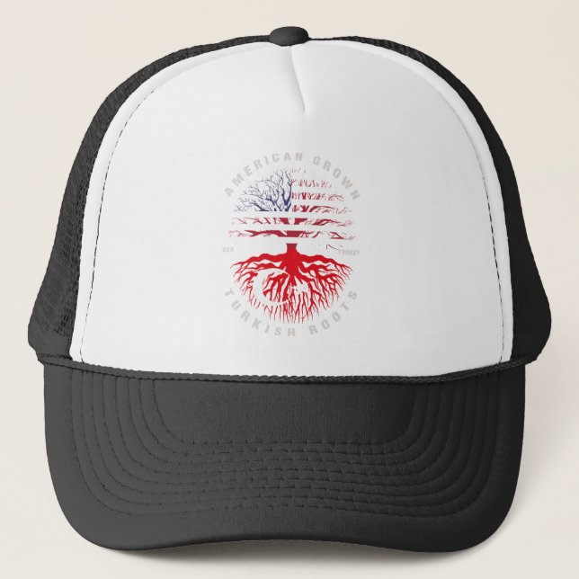 Boné Bandeira Turca Crescente Americana (Frente)
