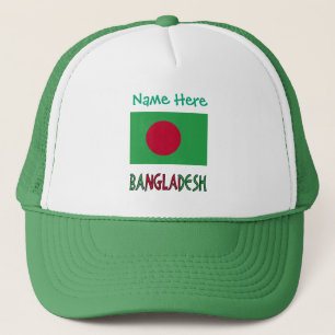 Boné Bangladesh Bandeira Bangladeshi Personalizada Verd