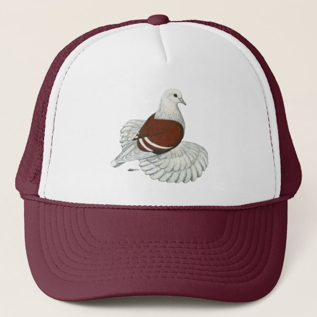 Boné Bar Branco Vermelho do Escudo Saxon Pigeon (Frente)
