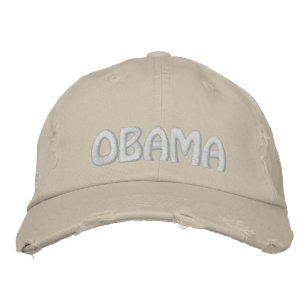 Boné Barack Obama bordou o chapéu
