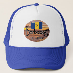 Boné "Barbados Est. Sunset De 1966" Com Bandeira De Bar
