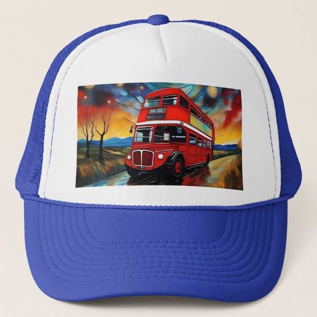Boné Barramento Vermelho De Decker Duplo Numa Noite Est (Frente)
