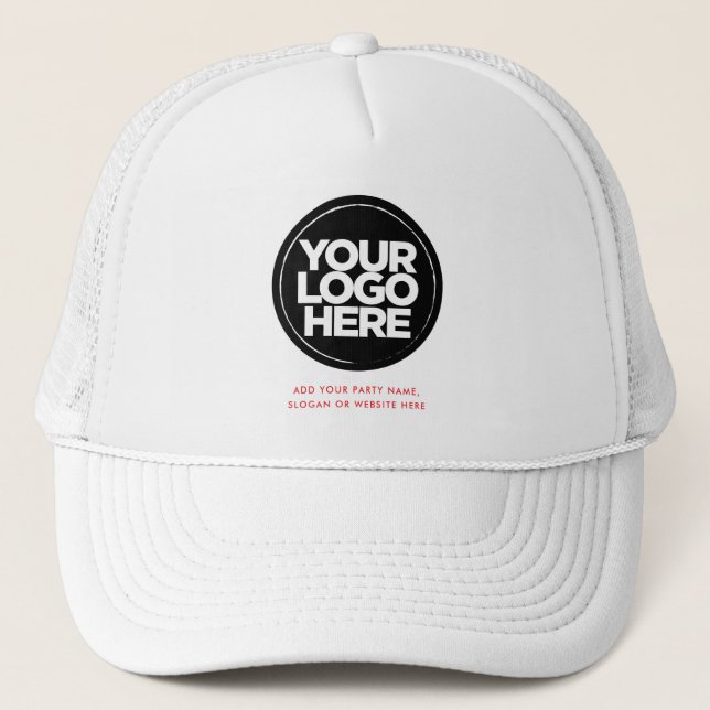 Boné Baseball com Logotipo e Texto Personalizados (Frente)