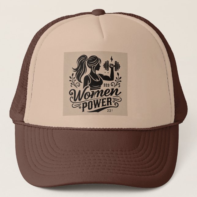 Boné Baseball e Trucker Hats Mulheres Potência (Frente)