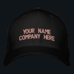 Boné Baseball Personalizado Bordado de Texto Perso<br><div class="desc">Escolha Fontes e Cores - Descreva seus próprios Bonés de beisebol com bordado de Promocional fácil personalizado com texto personalizado - Adicione seu texto - Nome - Empresa / Número / Carta / Slogan - Tagline / ou Site, Telefone, E-mail, Manipulador de mídia social / Mais - Escolha sua cor...</div>