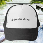 Boné Baseball Personalizado Hashtag<br><div class="desc">Adicione uma hashtag e crie facilmente o seu chapéu de baseball hashtag. Clique em PERSONALIZAR para alterar a cor de fundo ou a cor do texto. Você pode TRANSFERIR este DESIGN em outros produtos do Zazzle e ajustá-lo ao ajustado da maioria dos itens do Zazzle. Você também pode clicar no...</div>
