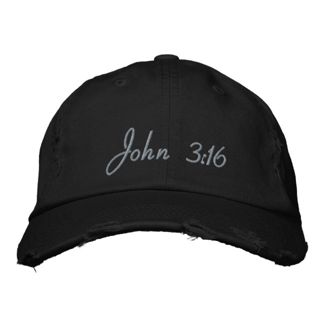 Boné Baseball Personalizável Integrado John 3:16 (Frente)