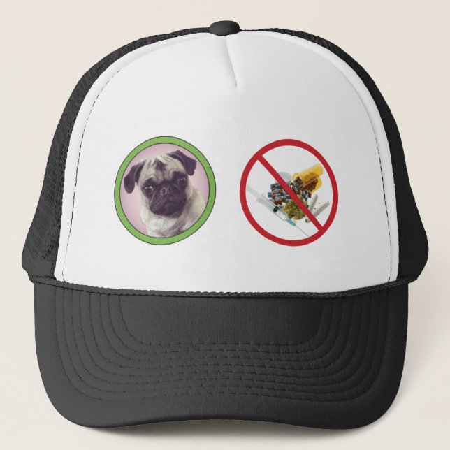 Boné Basebol hat.png das drogas dos Pugs não (Frente)