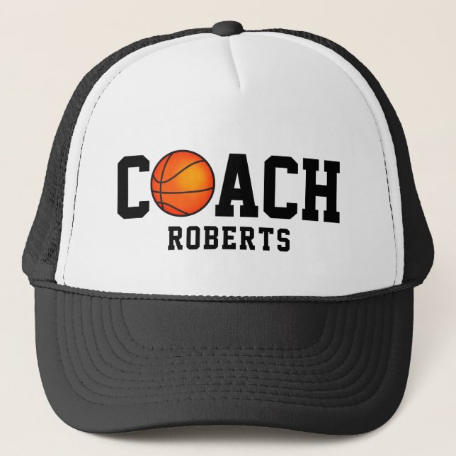 Boné 🏀 basquete COACH [nome personalizado] (Frente)