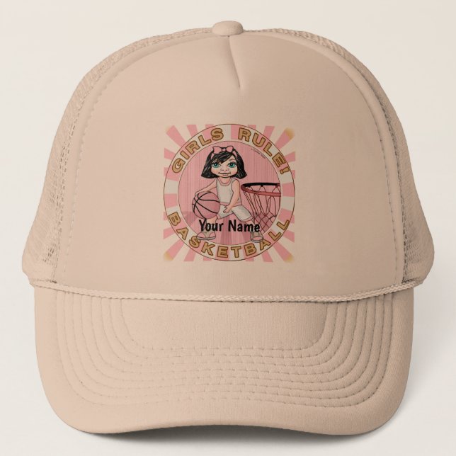 Boné Basquete Feminino Rosa (Frente)