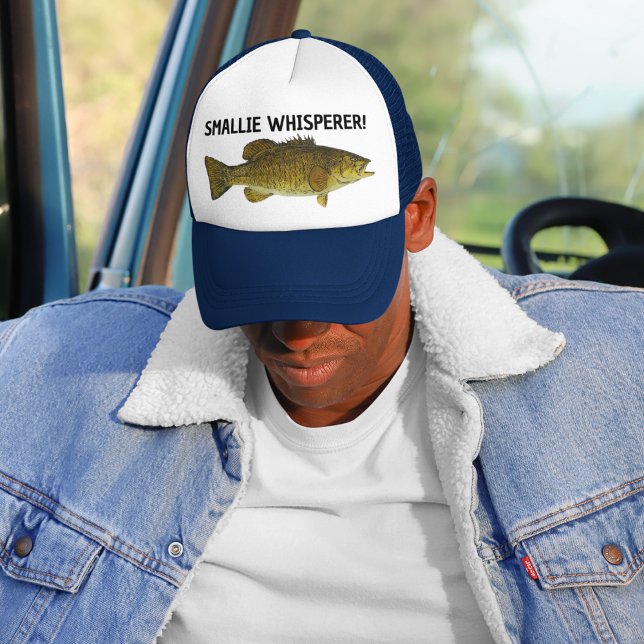 Boné Bass Whisperer Engraçado Pescador Anglês (Criador carregado)