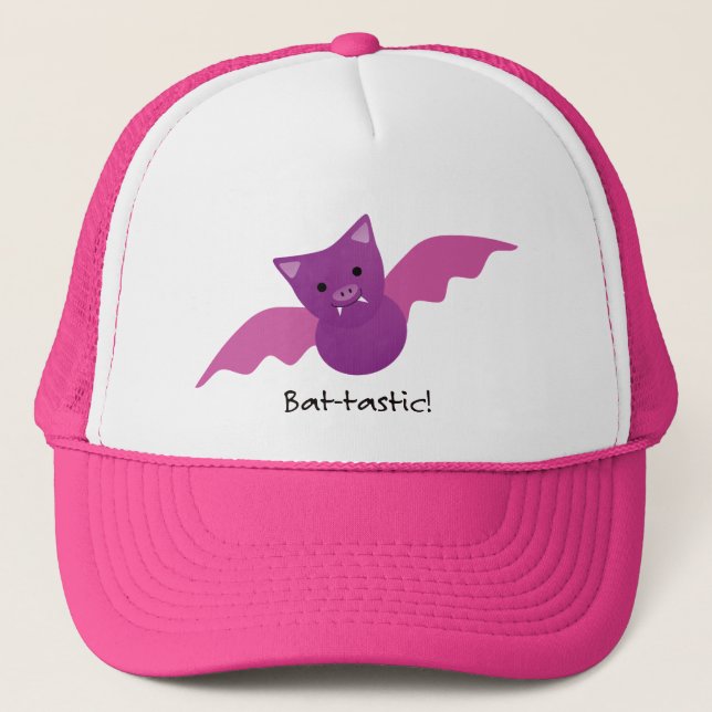 Boné Bat Batático Rosa Bonito e Engraçado (Frente)