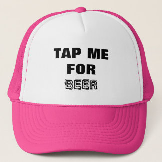 Boné Bata-me para a cerveja! Preto & Branco