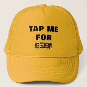 Boné Bata-me para a cerveja! Preto & Branco