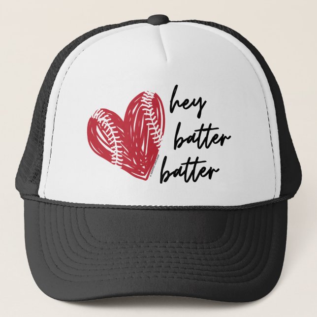 Boné Batter Baseball Love - GraphicLoveShop (Frente)