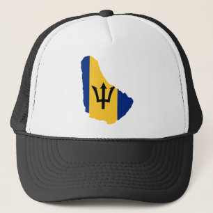 Boné BB do mapa da bandeira de Barbados