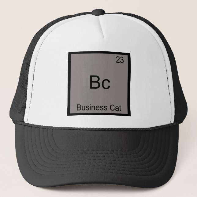 Boné Bc - Gato Empresarial Símbolo de Elemento Químico  (Frente)