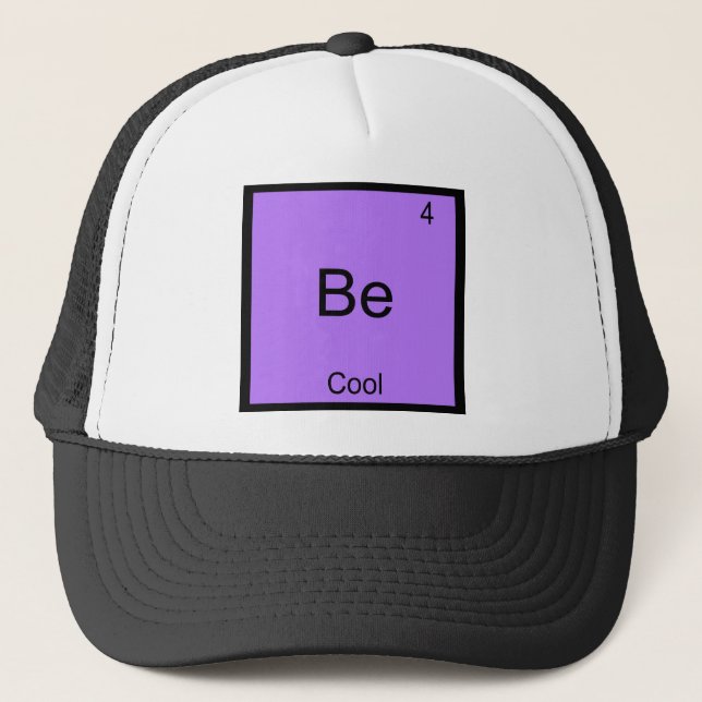 Boné Be - Símbolo de Elemento de Química Legal Engraçad (Frente)
