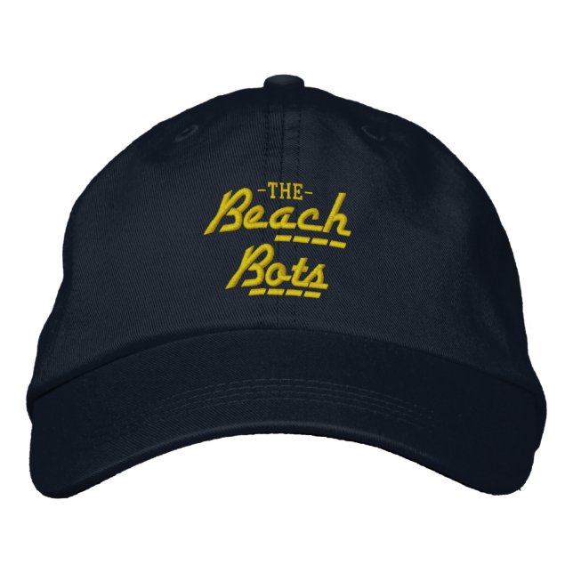 Boné Beach Bots - Preto com ouro (Frente)