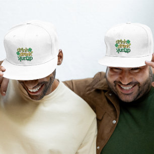 Boné Beba Bebado Bebida Rua Engraçado. Design de texto 