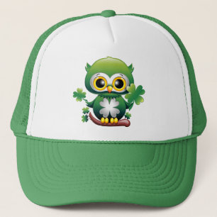 Boné Bebê Coruja Fofo St Patrick Cartoon