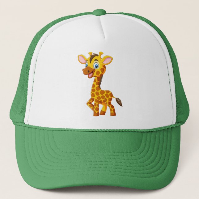 Boné Bebê Girafa Fofo Sorriso Desenho-35280 (Frente)