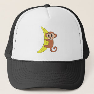 Boné bebe macaco fofo em banana