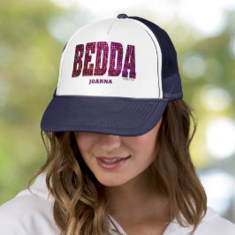 Boné Bedda Personalizado Faux Bling Trucker Hat